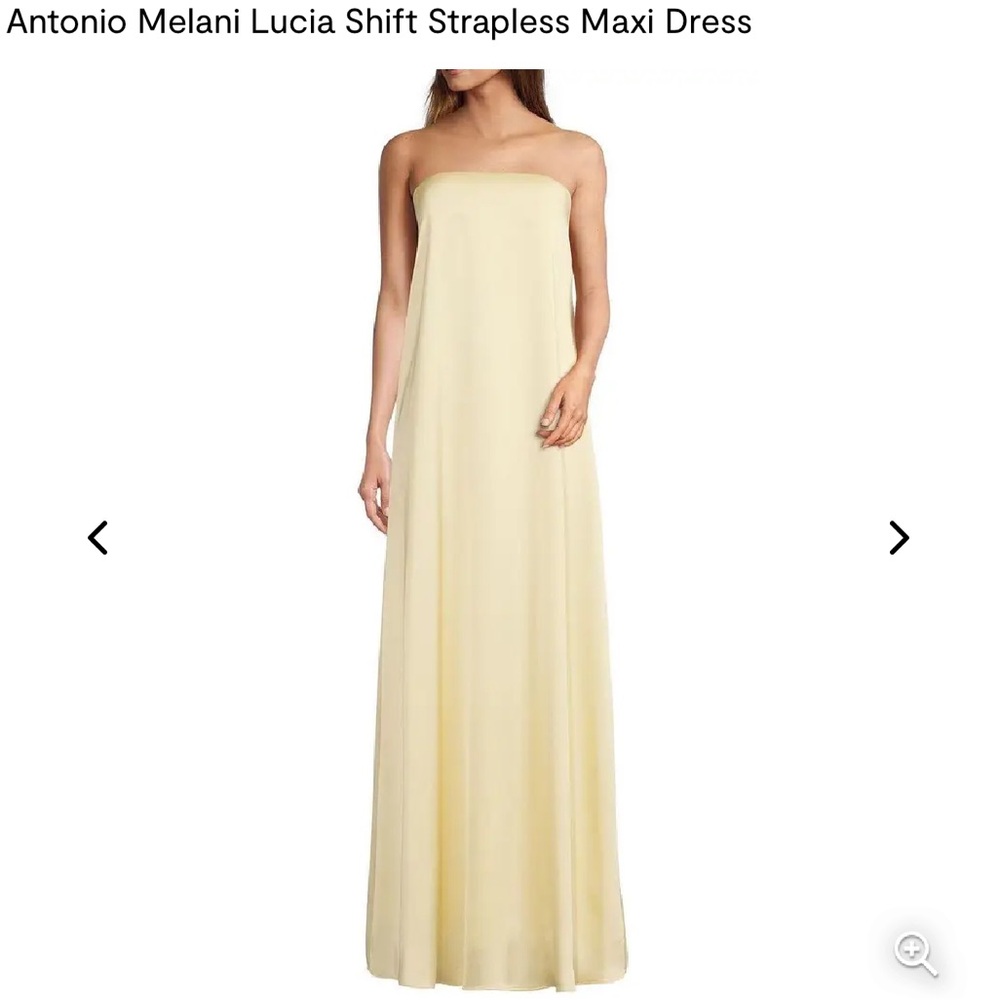 Antonio Melani Lucia Shift Strapless Maxi Dress - Yellow